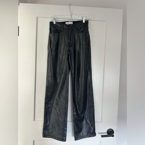 Abercrombie 90s Relaxed High Rise Faux Leather Pants